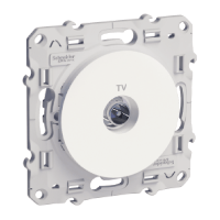Schneider Electric. TV розетка - белый - Odace - S52R445