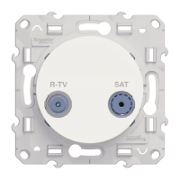 Schneider Electric. R-TV/SAT розетка - индивидуальная розетка - белый - Odace - S52R454