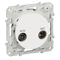 Schneider Electric. R-TV/SAT розетка - оконечная  - белый - Odace - S52R455