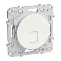 Schneider Electric. Компьютерная розетка - 1 розетка - RJ45 cat.5 UTP - белый - Odace - S52R471