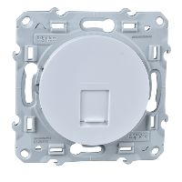 Schneider Electric. Компьютерная розетка - 1 розетка - RJ45 cat.6 UTP - белый - Odace - S52R475