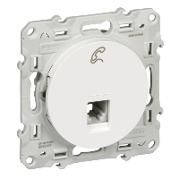 Schneider Electric. Телефонная розетка - RJ12 - cat.3 - белый - Odace - S52R497