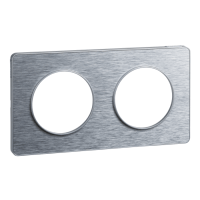 Schneider Electric. Touch - рамка - 2 поста H/V71 - алюминий, матов. металлич.алюминий - Odace - S53P804J