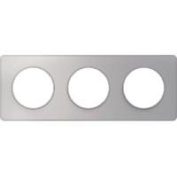 Schneider Electric. Touch - рамка - 3 поста H/V71 - алюминий - Odace - S53P806