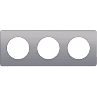 Schneider Electric. Touch - рамка - 3 поста H/V71 - белый & матов. металлич.алюминий - Odace - S53P806J
