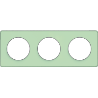 Schneider Electric. Touch - рамка - 3 поста H/V71 - алюминий & прозрачный зеленый - Odace - S53P806S