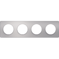 Schneider Electric. Touch - рамка - 4 поста H/V71 - алюминий - Odace - S53P808