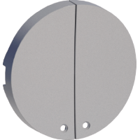 Schneider Electric. 2-клавиш. централ. панель без светодиода - алюминий - Odace - S53R298