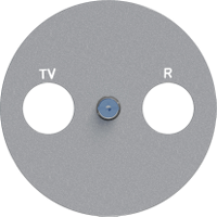 Schneider Electric. лицевая панель для R-TV/SAT розетка - алюминий - Odace - S53R441