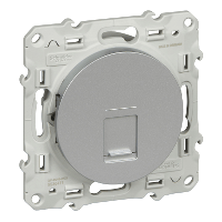 Schneider Electric. Компьютерная розетка - 1 розетка - RJ45 cat.5 UTP - алюминий - Odace - S53R471