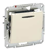 Schneider Electric. Выкл. 2-пол.с красной инд.10А, беж. - Sedna - SDN0201147