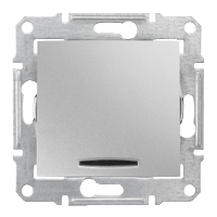 Schneider Electric. Выкл. 2-пол.с красной инд.10А, алюм. - Sedna - SDN0201160