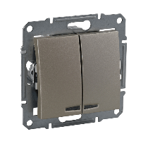 Schneider Electric. Выкл. 2кл. cx.5 с подсв., титан - Sedna - SDN0300368