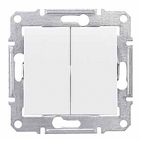 Schneider Electric. Перек-ль 2-х клав. IP44 бел. - Sedna - SDN0300421
