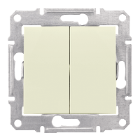 Schneider Electric. Переключат 2-х клав. IP44 беж - Sedna - SDN0300447