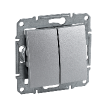 Schneider Electric. Выключатель 2-х клав IP44 алюм. - Sedna - SDN0300460