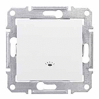 Schneider Electric. кнопка "свет" IP44 белая - Sedna - SDN0900321