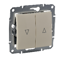 Schneider Electric. Выкл. д/жалюзи мех.блок, беж. - Sedna - SDN1300347