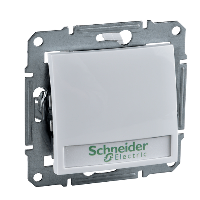 Schneider Electric. Кн.выкл. с надп. подсв., бел. - Sedna - SDN1600321
