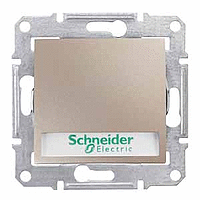 Schneider Electric. Кн.выкл. с надп. подсв., титан - Sedna - SDN1600368
