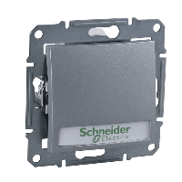 Schneider Electric. Кн.выкл. с надп. подсв., алюм. - Sedna - SDN1700460