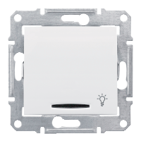Schneider Electric. Кн.выкл. "свет" подсв., бел. - Sedna - SDN1800121