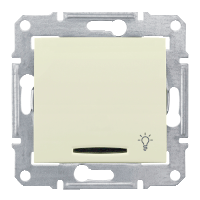 Schneider Electric. Кн.выкл. "свет" подсв., беж. - Sedna - SDN1800147