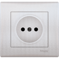 Schneider Electric. Розетка б/з б/ш, алюм. - Sedna - SDN2900160