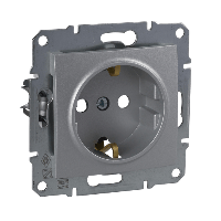 Schneider Electric. Розетка с/з с/ш, алюм. - Sedna - SDN3000160