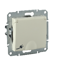 Schneider Electric. Розетка с/з с/ш с крыш., беж. - Sedna - SDN3100147