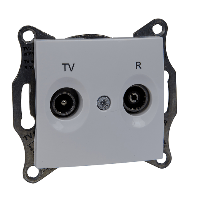 Schneider Electric. TV/R розетка проходная, бел. - Sedna - SDN3301821