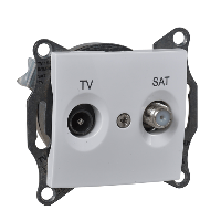 Schneider Electric. TV/SAT розет. проходная, бел. - Sedna - SDN3401221