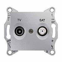 Schneider Electric. TV/SAT розет. проходная, алюм. - Sedna - SDN3401260
