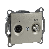 Schneider Electric. TV/SAT розет. проходная, титан - Sedna - SDN3401268