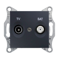 Schneider Electric. TV/SAT розет. проходная, графит - Sedna - SDN3401270