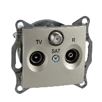 Schneider Electric. TV/R/SAT розет. оконечная, титан - Sedna - SDN3501368