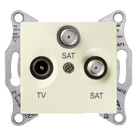 Schneider Electric. RTV/SAT/SAT розетка оконеч., беж. - Sedna - SDN3502147