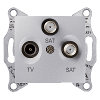 Schneider Electric. RTV/SAT/SAT розетка оконечн, ал. - Sedna - SDN3502160