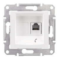 Schneider Electric. Телеф. розетка, бел. - Sedna - SDN4101121