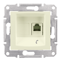 Schneider Electric. Телеф. розетка, беж. - Sedna - SDN4101147
