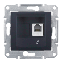 Schneider Electric. Телеф. розетка, графит - Sedna - SDN4101170