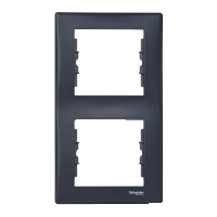 Schneider Electric. Рамка х2 вертик., графит - Sedna - SDN5801170