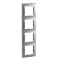 Schneider Electric. Рамка х4 вертик., алюм. - Sedna - SDN5802060