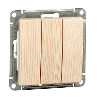 Schneider Electric. W59 3-клавишный ВЫКЛЮЧАТЕЛЬ, 10АХ, механизм, СОСНА - W59 - VS0510-351-7-86