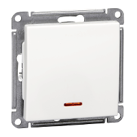 Schneider Electric. W59 1-клавишный ВЫКЛЮЧАТЕЛЬ с подсв. 10АХ, механизм, БЕЛЫЙ - W59 - VS110-153-1-86