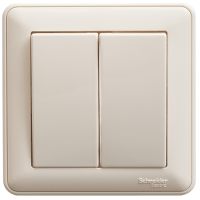 Schneider Electric. W59 2-клавишный ВЫКЛЮЧАТЕЛЬ, 10АХ, в сборе, СЛОНОВАЯ КОСТЬ - W59 - VS510-252-28
