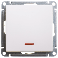 Schneider Electric. W59 1-клавишный ПЕРЕКЛЮЧАТЕЛЬ с подсв. 10АХ, механизм, БЕЛЫЙ - W59 - VS610-157-1-86