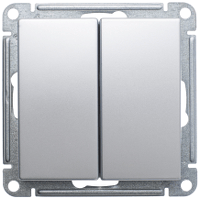 Schneider Electric. W59 2-клавишный ПЕРЕКЛЮЧАТЕЛЬ, 10АХ, механизм, МАТОВЫЙ ХРОМ - W59 - VS610-256-5-86