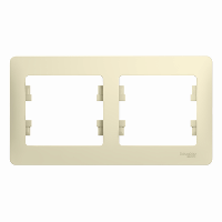 Schneider Electric. Glossa - рамка - горизонт. - 2-постов. - бежевый - GSL000202