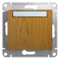 Schneider Electric. Glossa - 1-полюсн. кнопка с полем для надписи - механизм - 10 A - дерево - GSL000519
